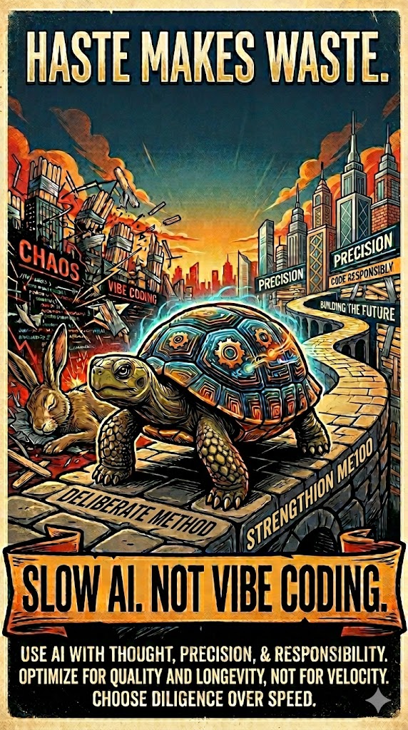 Slow AI Propaganda Poster